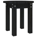 sofabord Ø 35x35 cm massivt fyrretræ sort