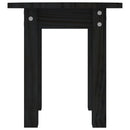 sofabord Ø 35x35 cm massivt fyrretræ sort
