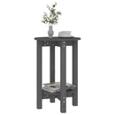 sofabord Ø 55x60 cm massivt fyrretræ grå