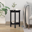 sofabord Ø 55x60 cm massivt fyrretræ sort