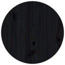 sofabord Ø 55x60 cm massivt fyrretræ sort