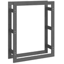 brændestativ 80x25x100 cm massivt fyrretræ grå