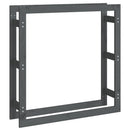 brændestativ 100x25x100 cm massivt fyrretræ grå