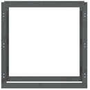 brændestativ 100x25x100 cm massivt fyrretræ grå