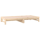 daybed med udtræk 2x(90x190) cm massivt fyrretræ