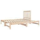 daybed med udtræk 2x(90x190) cm massivt fyrretræ