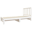 daybed med udtræk 2x(90x190) cm massivt fyrretræ hvid