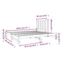 daybed med udtræk 2x(90x190) cm massivt fyrretræ hvid