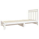 daybed med udtræk 2x(90x190) cm massivt fyrretræ hvid