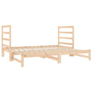 daybed med udtræk 2x(90x190) cm massivt fyrretræ
