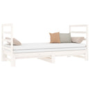 daybed med udtræk 2x(90x190) cm massivt fyrretræ hvid