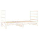 daybed med udtræk 2x(90x190) cm massivt fyrretræ hvid