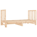 daybed med udtræk 2x(90x190) cm massivt fyrretræ