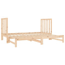 daybed med udtræk 2x(90x190) cm massivt fyrretræ
