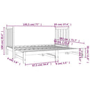 daybed med udtræk 2x(90x190) cm massivt fyrretræ hvid
