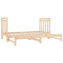 daybed med udtræk 2x(90x190) cm massivt fyrretræ