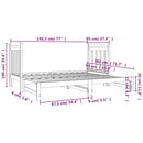 daybed med udtræk 2x(90x190) cm massivt fyrretræ