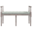 bænk 110x40x70 cm velour lysegrå