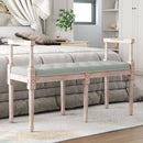 bænk 110x40x70 cm velour lysegrå