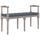 bænk 110x40x70 cm velour mørkegrå