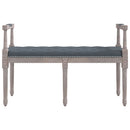 bænk 110x40x70 cm velour mørkegrå