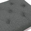 bænk 110x40x49 cm stof mørkegrå