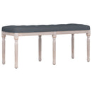 bænk 110x40x49 cm velour mørkegrå