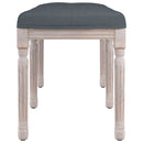 bænk 110x40x49 cm velour mørkegrå