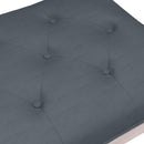 bænk 110x40x49 cm velour mørkegrå