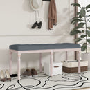 bænk 110x40x49 cm velour mørkegrå