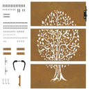havelåge 85x150 cm cortenstål trædesign
