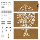 havelåge 85x150 cm cortenstål trædesign