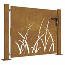 havelåge 100x100 cm cortenstål græsdesign