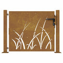 havelåge 100x100 cm cortenstål græsdesign