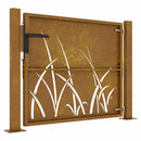 havelåge 100x100 cm cortenstål græsdesign