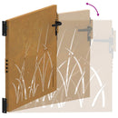 havelåge 100x100 cm cortenstål græsdesign