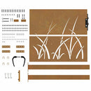 havelåge 100x100 cm cortenstål græsdesign