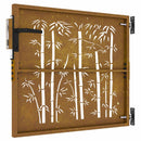 havelåge 85x100 cm cortenstål bambusdesign