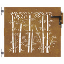havelåge 85x100 cm cortenstål bambusdesign