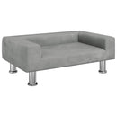hundeseng 70x45x26,5 cm velour lysegrå