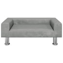 hundeseng 70x45x26,5 cm velour lysegrå