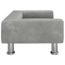 hundeseng 70x45x26,5 cm velour lysegrå