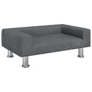 hundeseng 70x45x26,5 cm velour mørkegrå