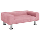 hundeseng 70x45x26,5 cm velour lyserød