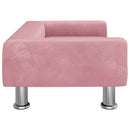 hundeseng 70x45x26,5 cm velour lyserød