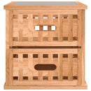 sengebord 34x34x34 cm massivt valnøddetræ