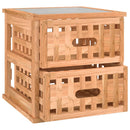 sengeborde 2 stk. 34x34x34 cm massivt valnøddetræ