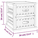 sengeborde 2 stk. 34x34x34 cm massivt valnøddetræ