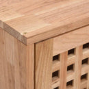 vægskab 42x18x42 cm massivt træ valnød