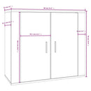 skænk 80x33x70 cm konstrueret træ hvid